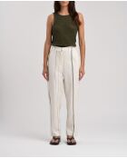 Bart ecru gestreepte katoenen wortelbroek