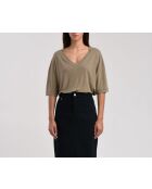 Bryci zwarte midirok van katoengabardine