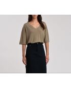 Bryci zwarte midirok van katoengabardine