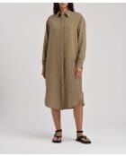 Jasa Army gestreiftes gerades Hemdkleid