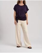 Top holgado de satén liso Plum Jaisuke