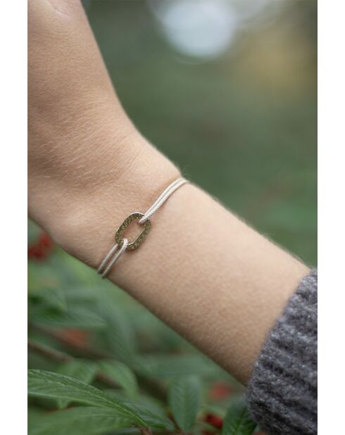 Gehamerde goud/wit vergulde platte schakelarmband van 16 mm