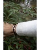 Bracciale Octagon 22mm argento/nero