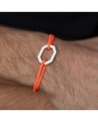 Octagon 22mm versilbert/orange plattiertes Armband