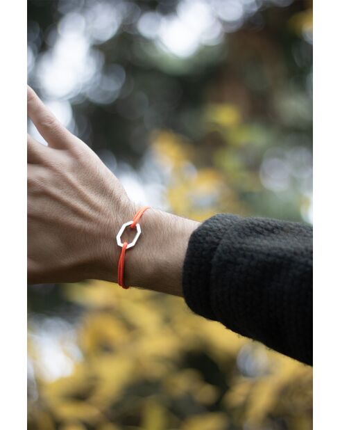 Octagon 22mm versilbert/orange plattiertes Armband