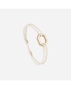 Octagon 16 mm gold/weiß plattiertes Armband