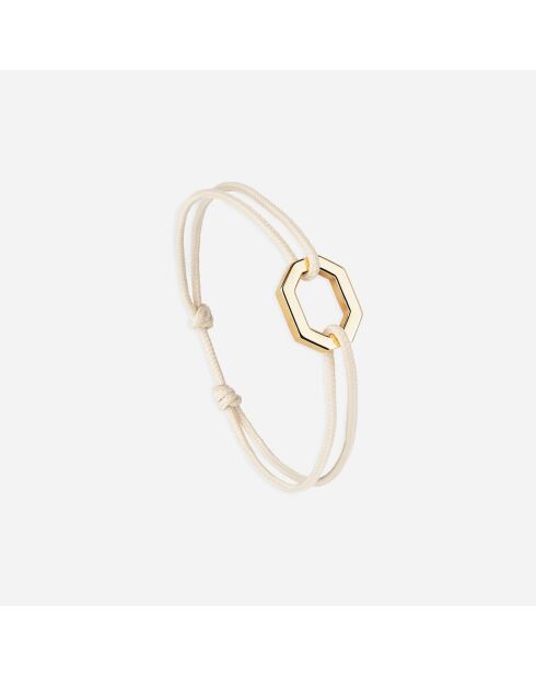 Octagon 16 mm gold/weiß plattiertes Armband