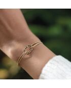 Gehämmertes vergoldetes 16-mm-Flachgliederarmband