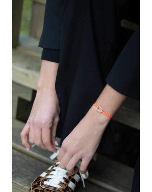 Flachgliederarmband 16mm gehämmert versilbert/weiß plattiert