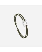 Gehamerde zilver/kaki vergulde platte schakelarmband van 16 mm