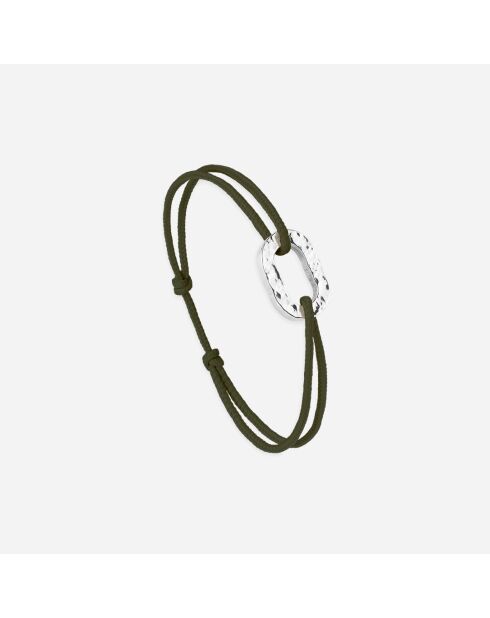 Gehamerde zilver/kaki vergulde platte schakelarmband van 16 mm