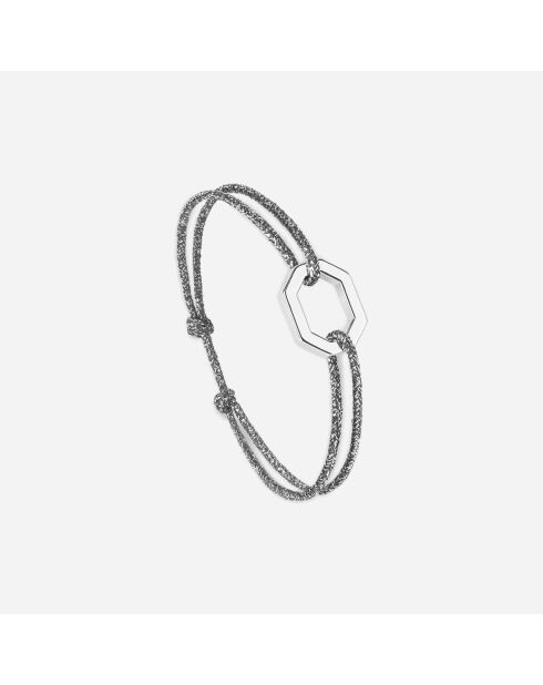 16 mm verzilverde achthoekige armband