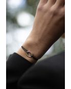 16 mm verzilverde achthoekige armband