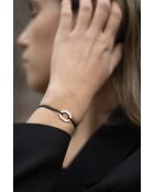 Octagon 16mm versilbert/grau plattiertes Armband