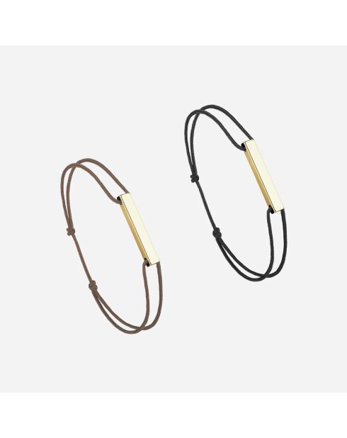 Achthoekige armbandpakketten in goud/bruin-zwart vergulde