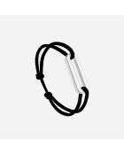 Flachgliederarmband, 30 mm, versilbert/schwarz beschichtet