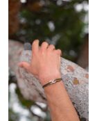 Verzilverd/kaki vergulde achthoekige armbandpakketten