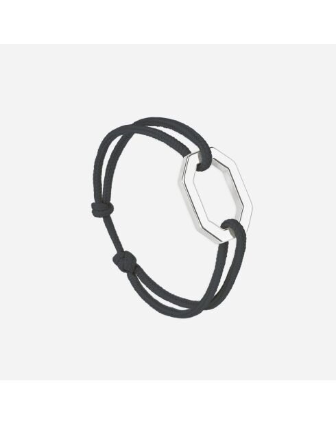Octagon 22mm versilbert/grau plattiertes Armband