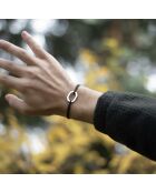 Octagon 22mm versilbert/grau plattiertes Armband