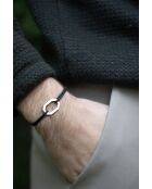 Octagon 22mm versilbert/grau plattiertes Armband