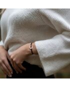 Gehämmertes/schwarzvergoldetes flaches Kreisarmband