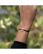 Bracelet Octogone 16mm plaqué argent/bleu canard