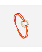 Gehämmertes/orangevergoldetes flaches Kreisarmband