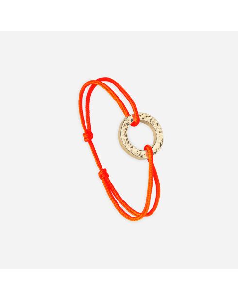 Gehämmertes/orangevergoldetes flaches Kreisarmband