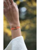 Gehämmertes/orangevergoldetes flaches Kreisarmband