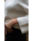 Gehämmertes/orangevergoldetes flaches Kreisarmband