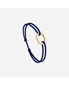 Bracelet Octogone 16mm plaqué doré/bleu