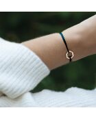 Bracelet Octogone 16mm plaqué doré/bleu