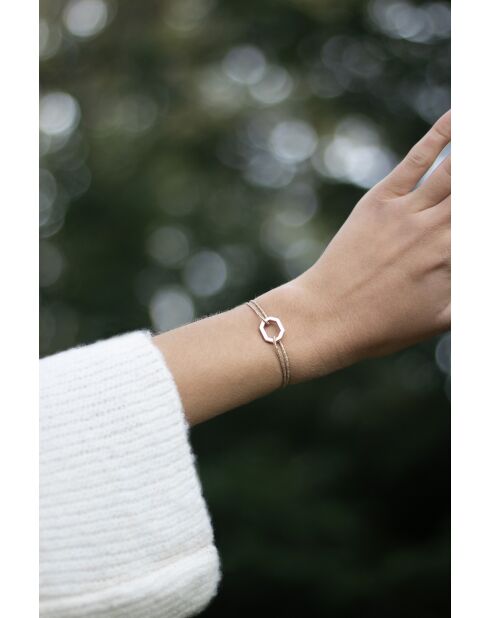 Octagon 16mm vergoldetes Armband