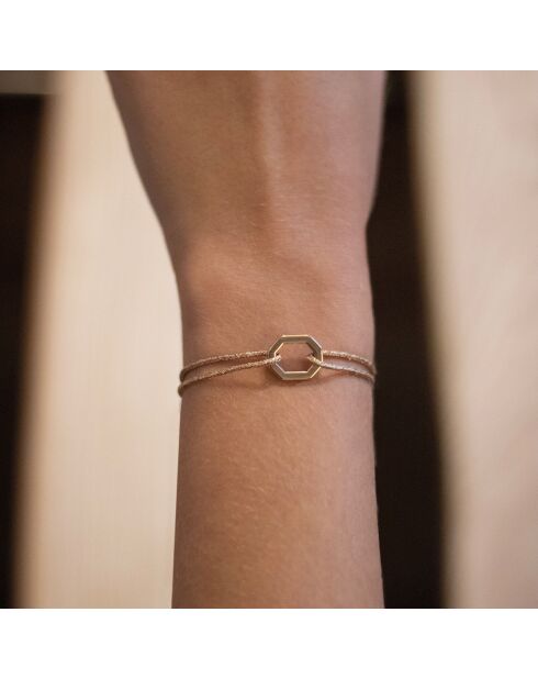 Octagon 16mm vergoldetes Armband