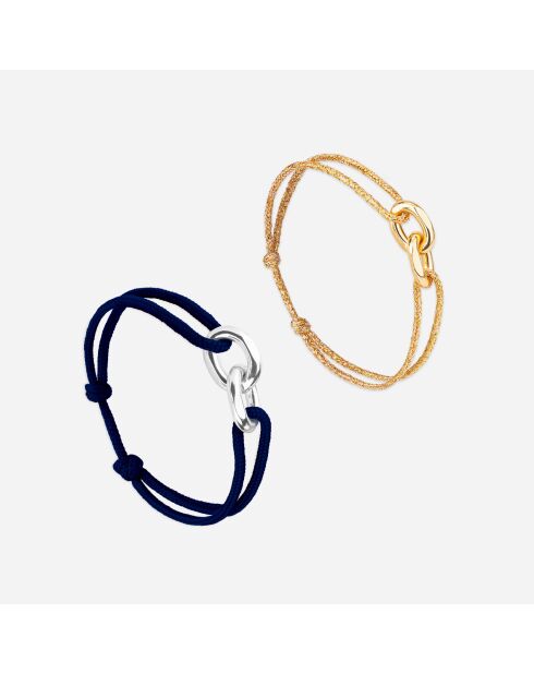 Octagon-Armbandpackungen mit Silber-/Blauvergoldung