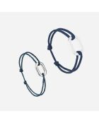 Vergulde achthoekige armbandpakketten met zilveren/blauwe eenden