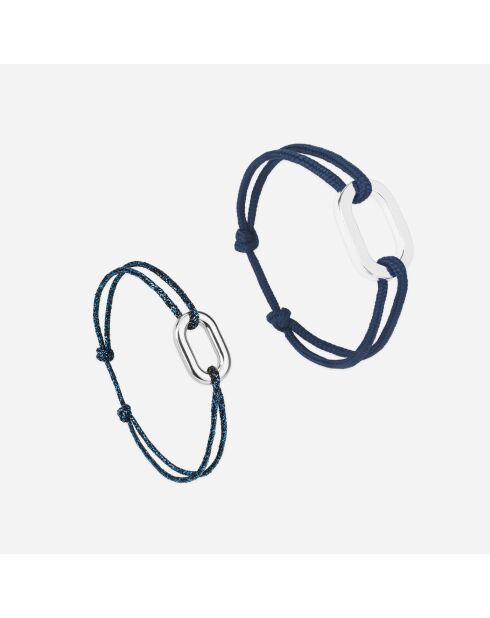 Vergulde achthoekige armbandpakketten met zilveren/blauwe eenden