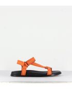 Giunona2 oranje leren sandalen