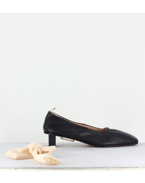 Ballerines en cuir Dafne noires