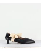 Ballerines en cuir Dafne noires