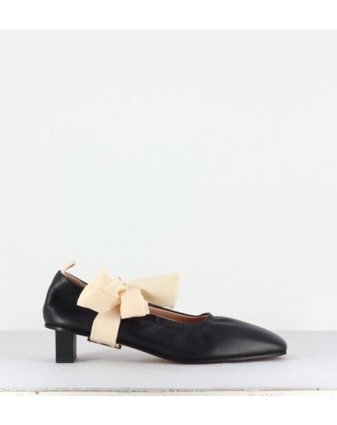 Ballerines en cuir Dafne noires