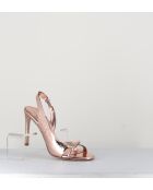 11326 roze leren sandalen - hak 9,5 cm