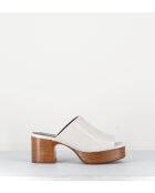 Mules en cuir Miloum blanches - Talon 6cm