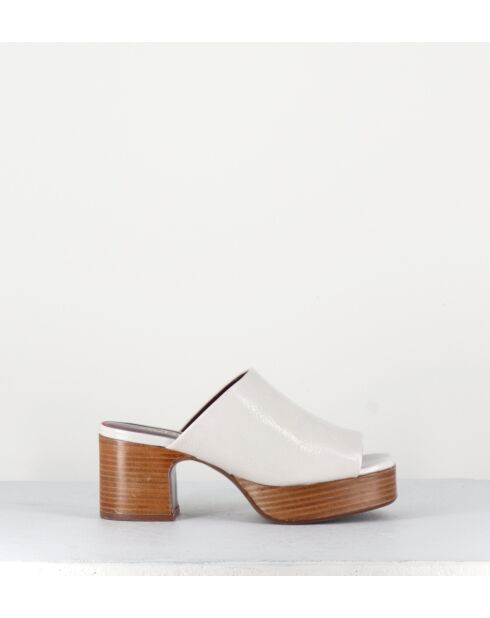 Sabot Miloum in pelle bianca - Tacco 6cm