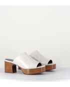 Mules en cuir Miloum blanches - Talon 6cm