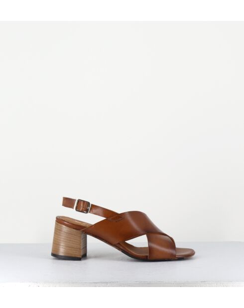 3162 Sandalen aus Kamelleder - 5 cm Absatz