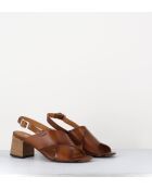 3162 Sandalen aus Kamelleder - 5 cm Absatz