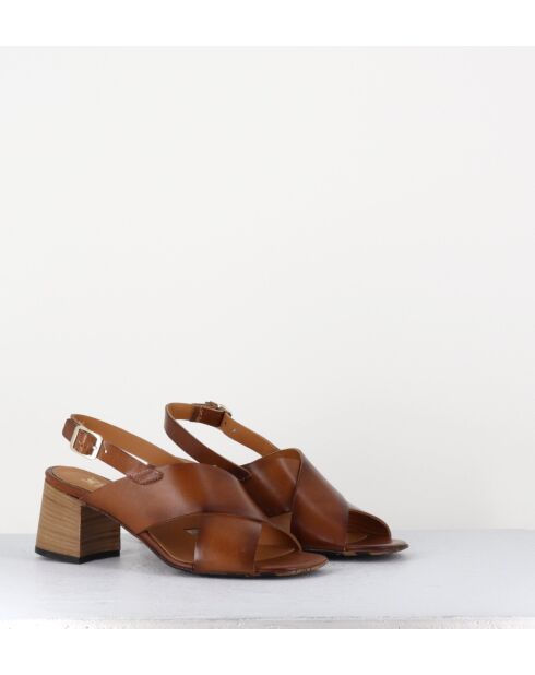 3162 Sandalen aus Kamelleder - 5 cm Absatz