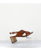 3162 Sandalen aus Kamelleder - 5 cm Absatz