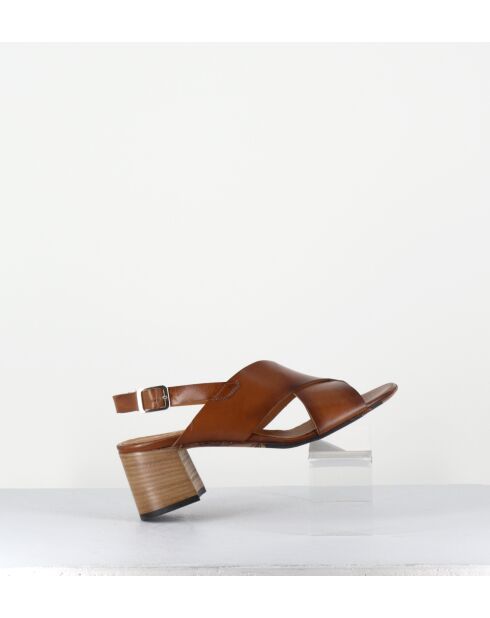 3162 Sandalen aus Kamelleder - 5 cm Absatz